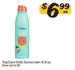 Winn Dixie TopCare Kids Sunscreen offer