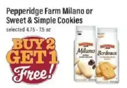 Lowes Foods Pepperidge Farm Milano or Sweet & Simple Cookies offer