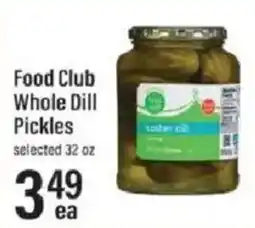 Lowes Foods Food Club Whole Dill Pickles offer