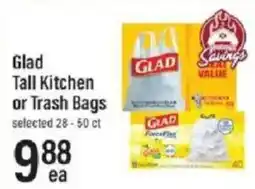 Lowes Foods Glad tall kitchen or trash bags offer