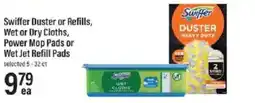 Lowes Foods Swiffer duster or refills, wet or dry cloths, power mop pads or wet jet refill pads offer