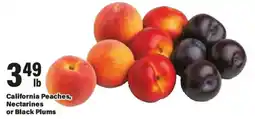 Big Y California Peaches, Nectarines or Black Plums offer