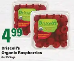 Big Y Driscoll's Organic Raspberries offer
