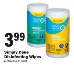 Big Y Simply Done Disinfecting Wipes offer
