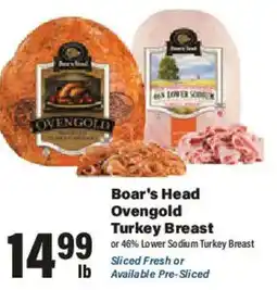 Big Y Boar's Head Ovengold Turkey Breast offer