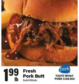 Big Y Fresh Pork Butt offer