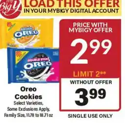 Big Y Oreo Cookies offer