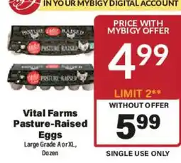 Big Y Vital Farms Pasture-Raised Eggs offer