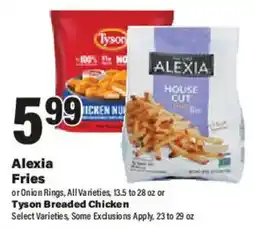 Big Y Alexia Fries or Onion Rings, All Varieties offer