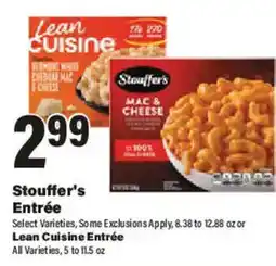 Big Y Stouffer's Entrée offer