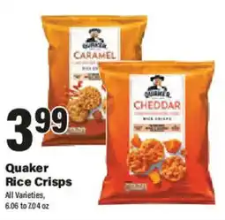 Big Y Quaker rice crisps offer