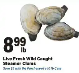 Big Y Live Fresh Wild Caught Steamer Clams offer