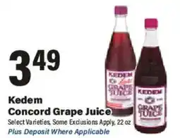 Big Y Kedem concord grape juice offer