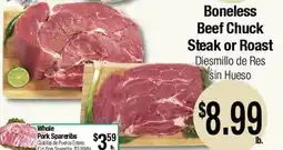 Big Saver Foods Boneless Beef Chuck Steak or Roast offer