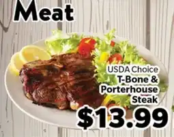 Living Fresh Market USDA Choice T-Bone & Porterhouse Steak offer