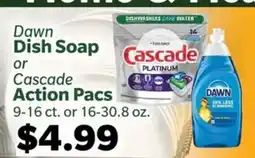 Living Fresh Market Dawn Dish Soap or Cascade Action Pacs offer