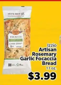 Living Fresh Market Izzio Artisan Rosemary Garlic Focaccia Bread offer