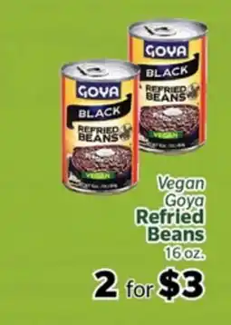 Living Fresh Market Vegan Goya Refried Beans offer