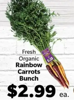 Living Fresh Market Fresh Organic Rainbow Carrots Bunch offer