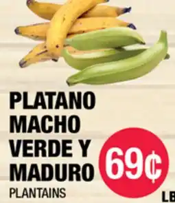 Carnicerias Jimenez PLATANO MACHO VERDE Y MADURO offer