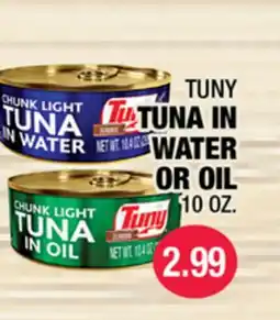 Carnicerias Jimenez TUNY TUNA IN WATER OR OIL offer
