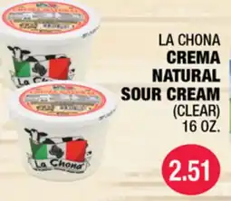 Carnicerias Jimenez LA CHONA CREMA NATURAL SOUR CREAM offer
