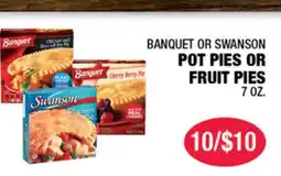 Carnicerias Jimenez BANQUET OR SWANSON POT PIES OR FRUIT PIES offer