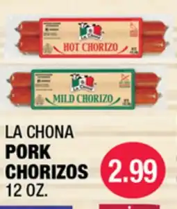 Carnicerias Jimenez LA CHONA PORK CHORIZOS offer