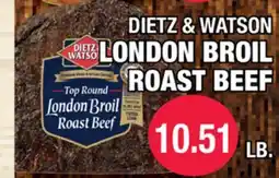 Carnicerias Jimenez DIETZ & WATSON LONDON BROIL ROAST BEEF offer