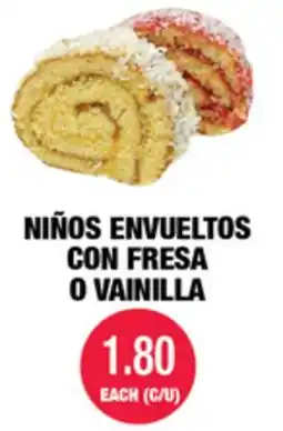 Carnicerias Jimenez NIÑOS ENVELULTOS CON FRESA O VAINILLA offer