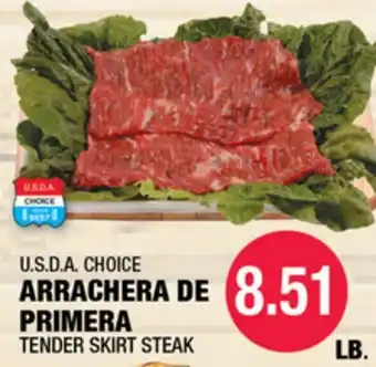 Carnicerias Jimenez U.S.D.A. CHOICE ARRACHERA DE PRIMERA offer