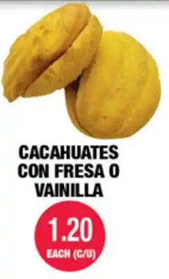 Carnicerias Jimenez CACAHUATES CON FRESA O VAINILLA offer