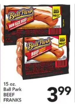 Pete's Fresh Market 15 oz. Ball Park BEEF FRANKS offer