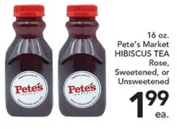 Pete's Fresh Market 16 oz. Pete's Market HIBISCUS TEA offer