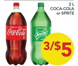 Pete's Fresh Market 2 L COCA-COLA or SPRITE offer