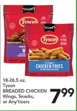 Pete's Fresh Market 18-26.5 oz. Tyson BREADED CHICKEN Wings, Snacks, or Any'izers offer