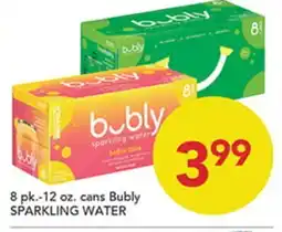 Pete's Fresh Market 8 pk.-12 oz. cans Bubly SPARKLING WATER offer