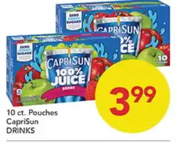 Pete's Fresh Market 10 ct. Pouches CapriSun DRINKS offer