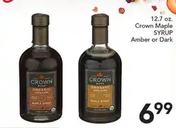 Pete's Fresh Market 12.7 oz. Crown Maple SYRUP Amber or Dark offer