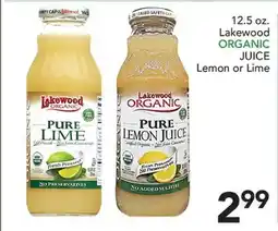 Pete's Fresh Market 12.5 oz. Lakewood ORGANIC JUICE offer