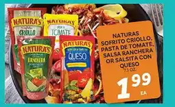 El Paso Grande NATURAS SOFRITO CRIOLLO, PASTA DE TOMATE, Salsa Ranchera OR Queso offer
