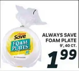 El Paso Grande ALWAYS SAVE FOAM PLATE offer
