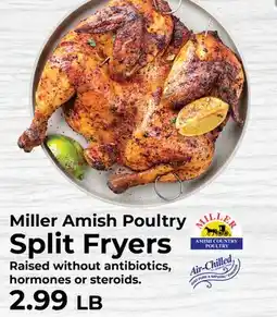 Sunset Foods Miller Amish Poultry Split Fryers offer