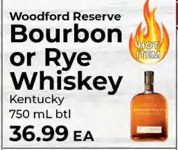 Sunset Foods Woodford Reserve Bourbon or Rye Whiskey offer