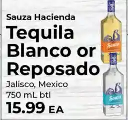 Sunset Foods Sauza Hacienda Tequila Blanco or Reposado offer