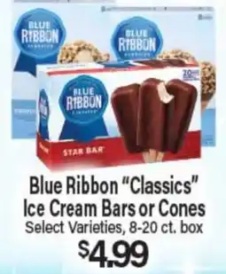 Angelo Caputo's Fresh Market Blue Ribbon Classics Ice Cream Bars or Cones offer