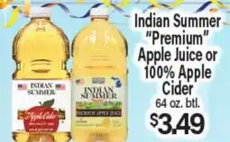 Angelo Caputo's Fresh Market Indian Summer Premium Apple Juice or 100% Apple Cider offer