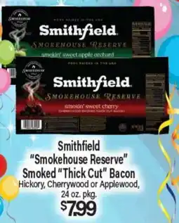 Angelo Caputo's Fresh Market Smithfield Smokehouse Reserve Smoked Thick Cut Bacon offer