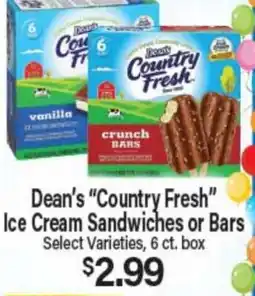 Angelo Caputo's Fresh Market Dean's Country Fresh Ice Cream Sandwiches or Bars offer