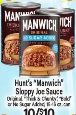 Angelo Caputo's Fresh Market Hunt's Manwich Sloppy Joe Sauce offer